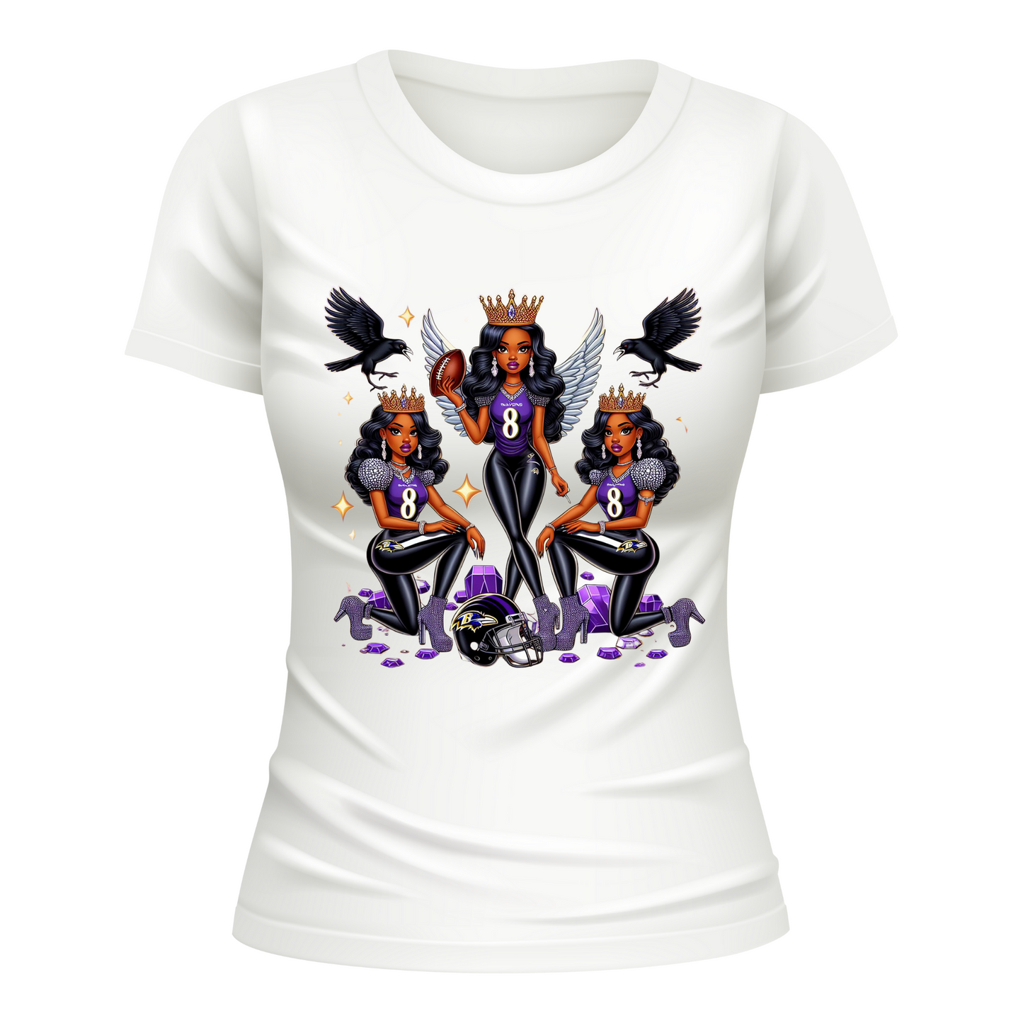 Purple Ladies Ravens Shirt