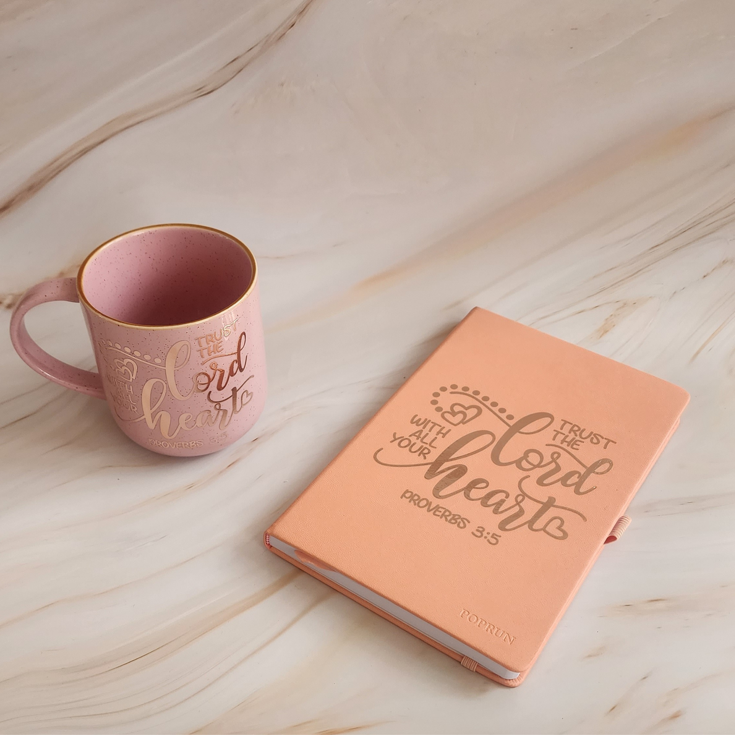 Inspirational mug and journal set