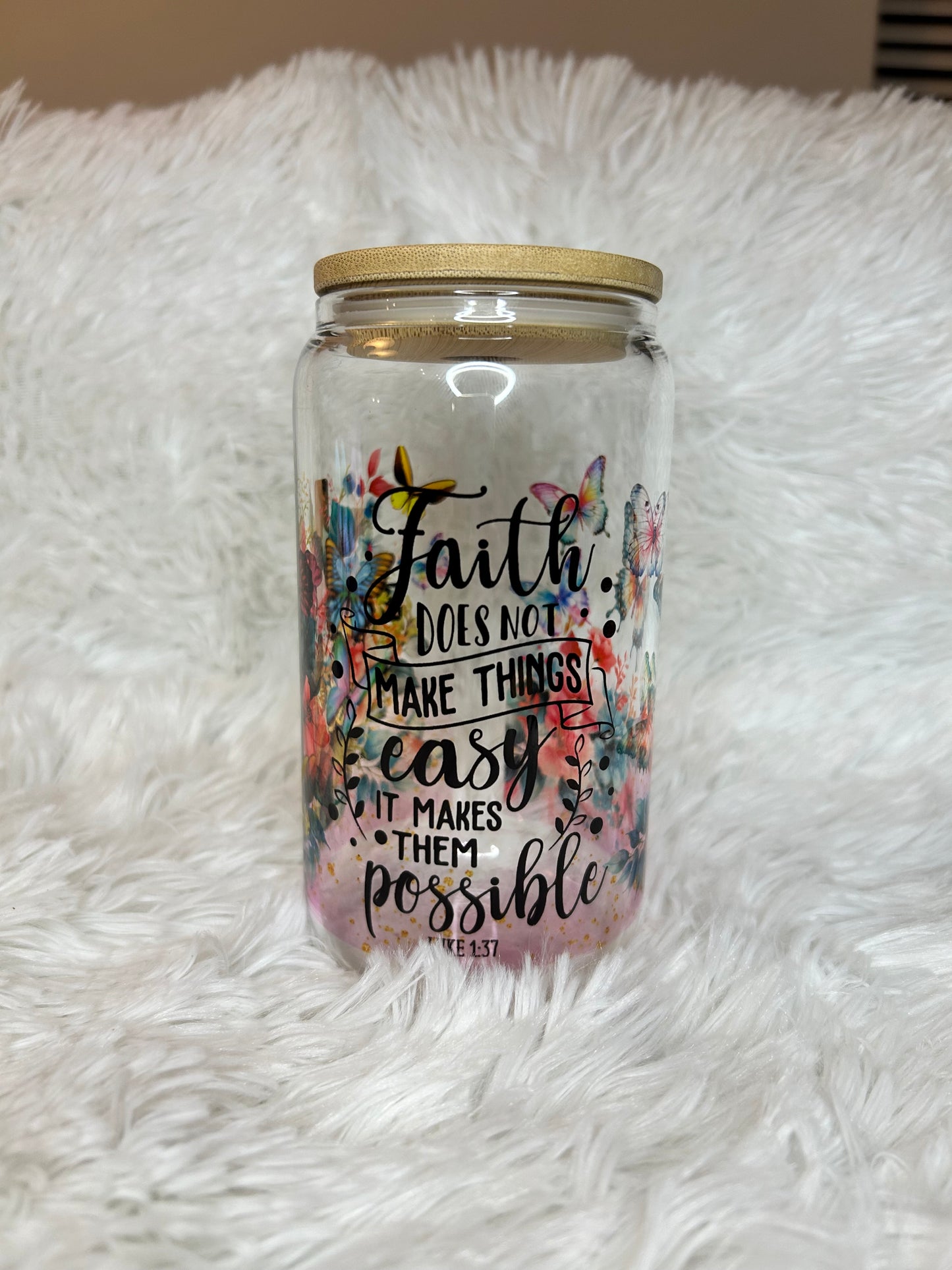 Custom glass can