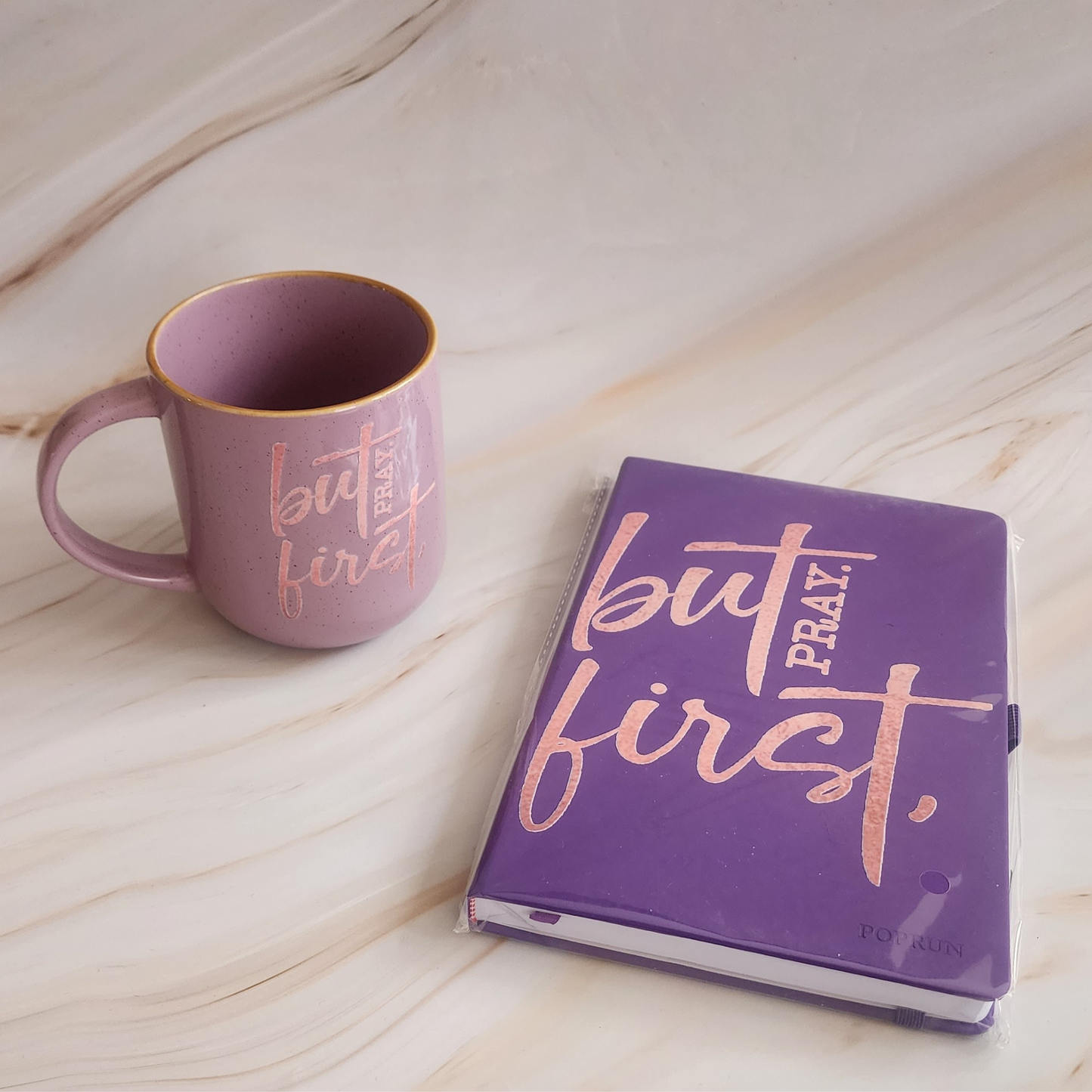 Inspirational mug and journal set