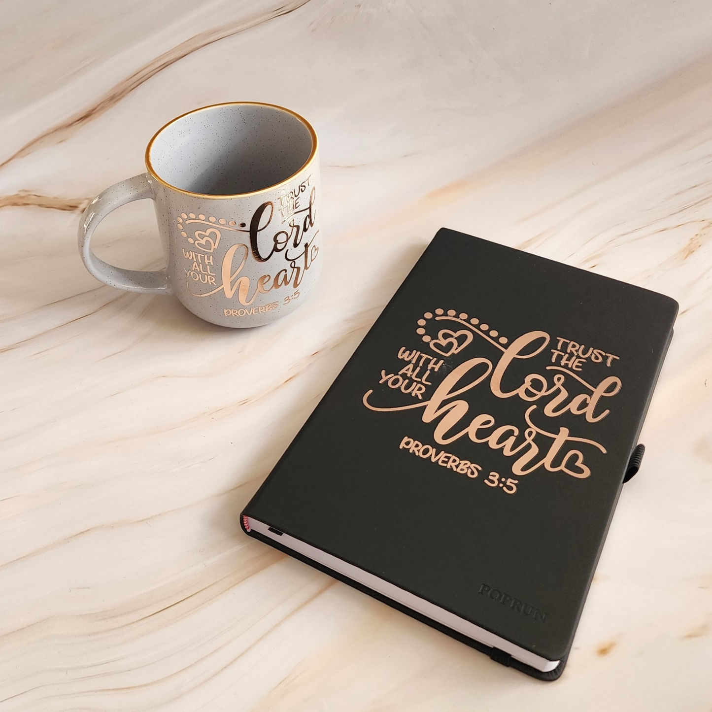 Inspirational mug and journal set