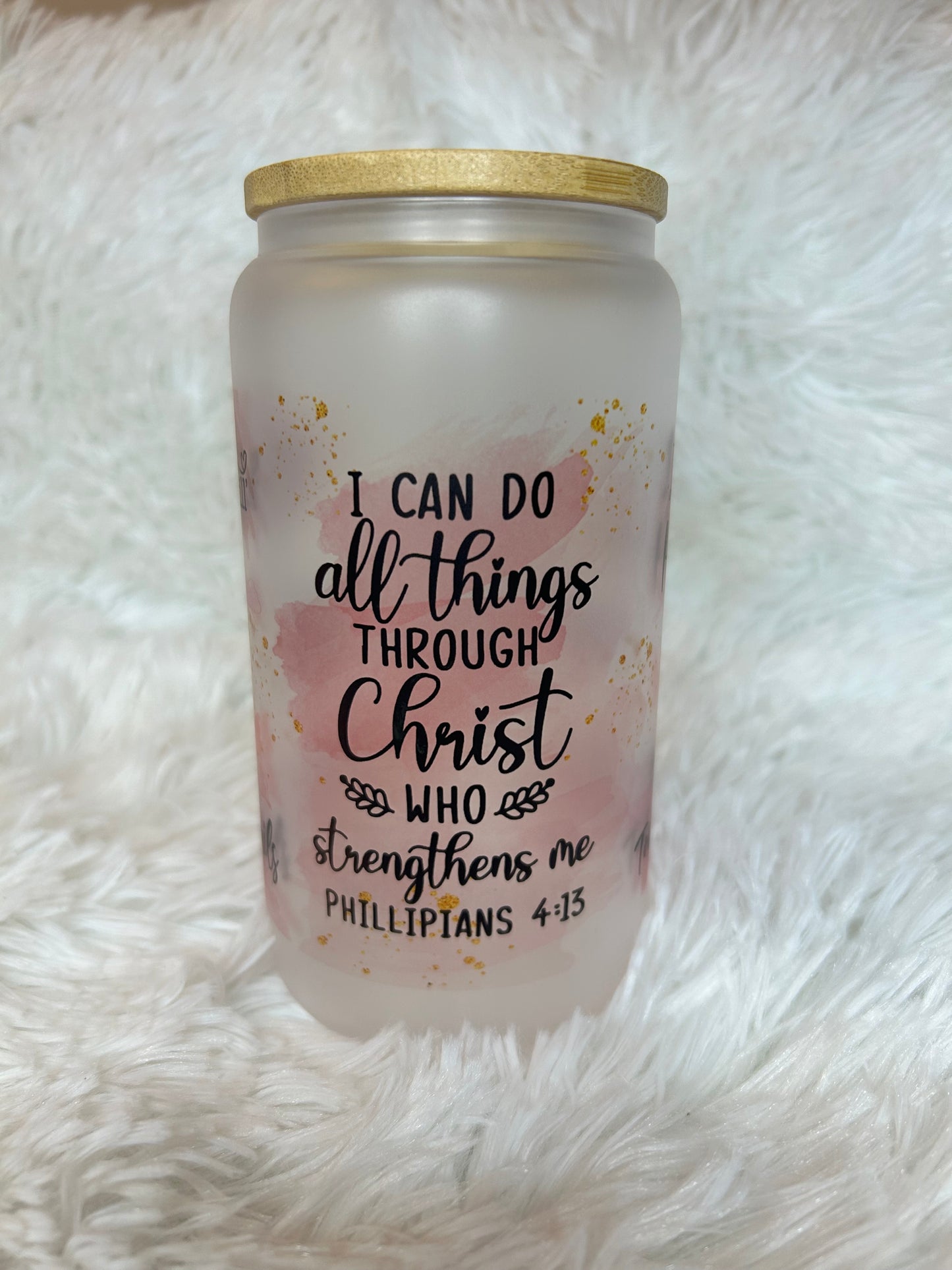 Custom glass can