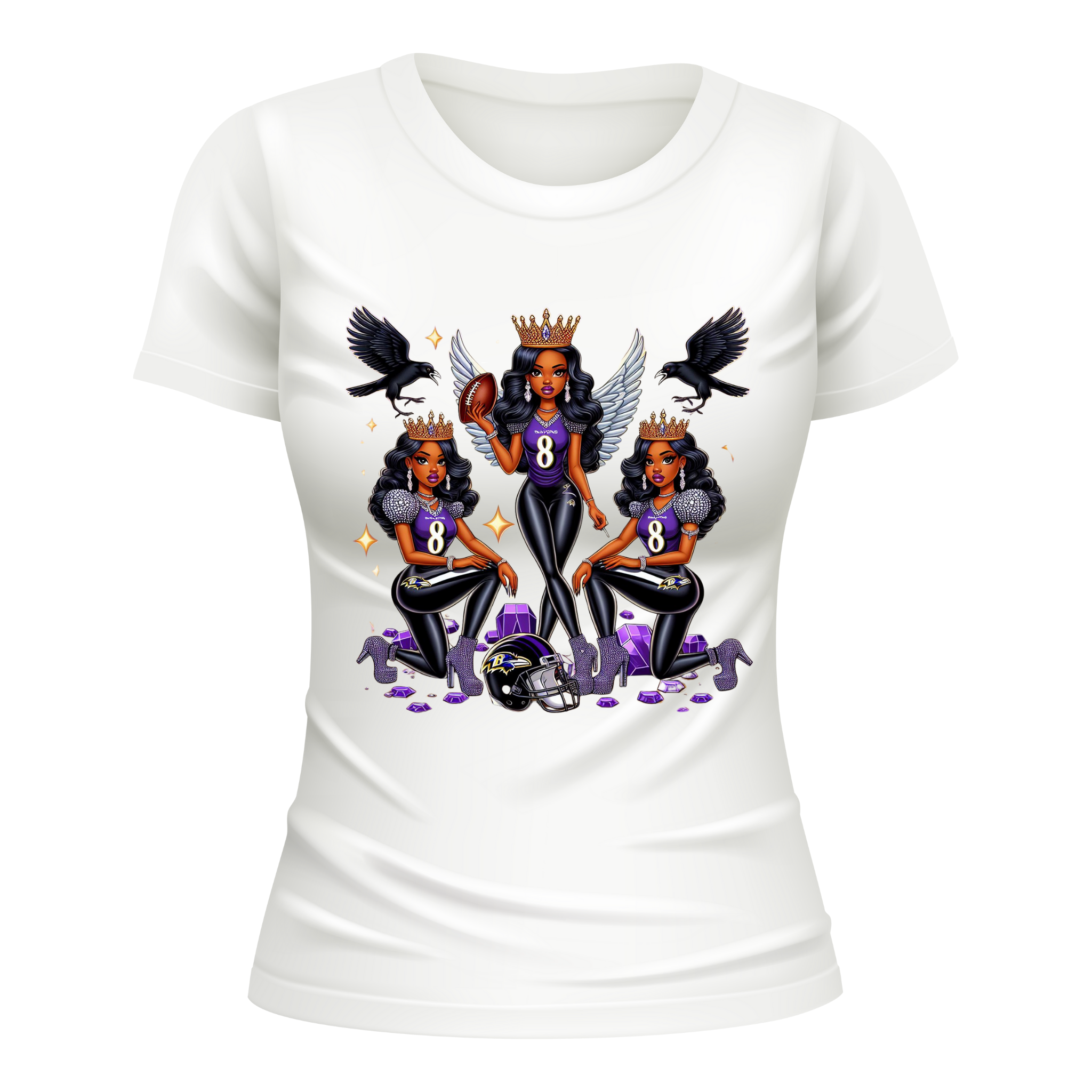 Purple Ladies Ravens Shirt