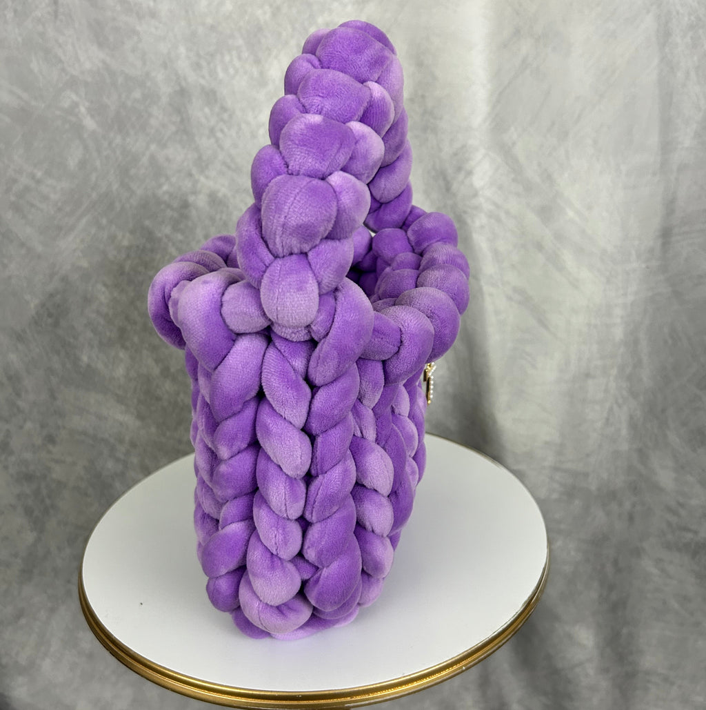Velvet Sculpt Midi | Hand-Knit Velvet Small Purse