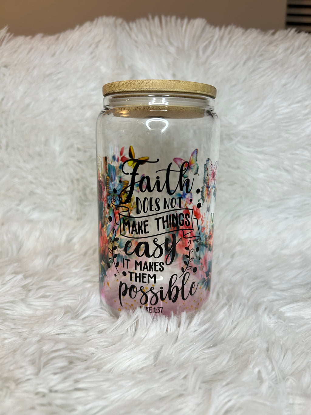 Custom glass can