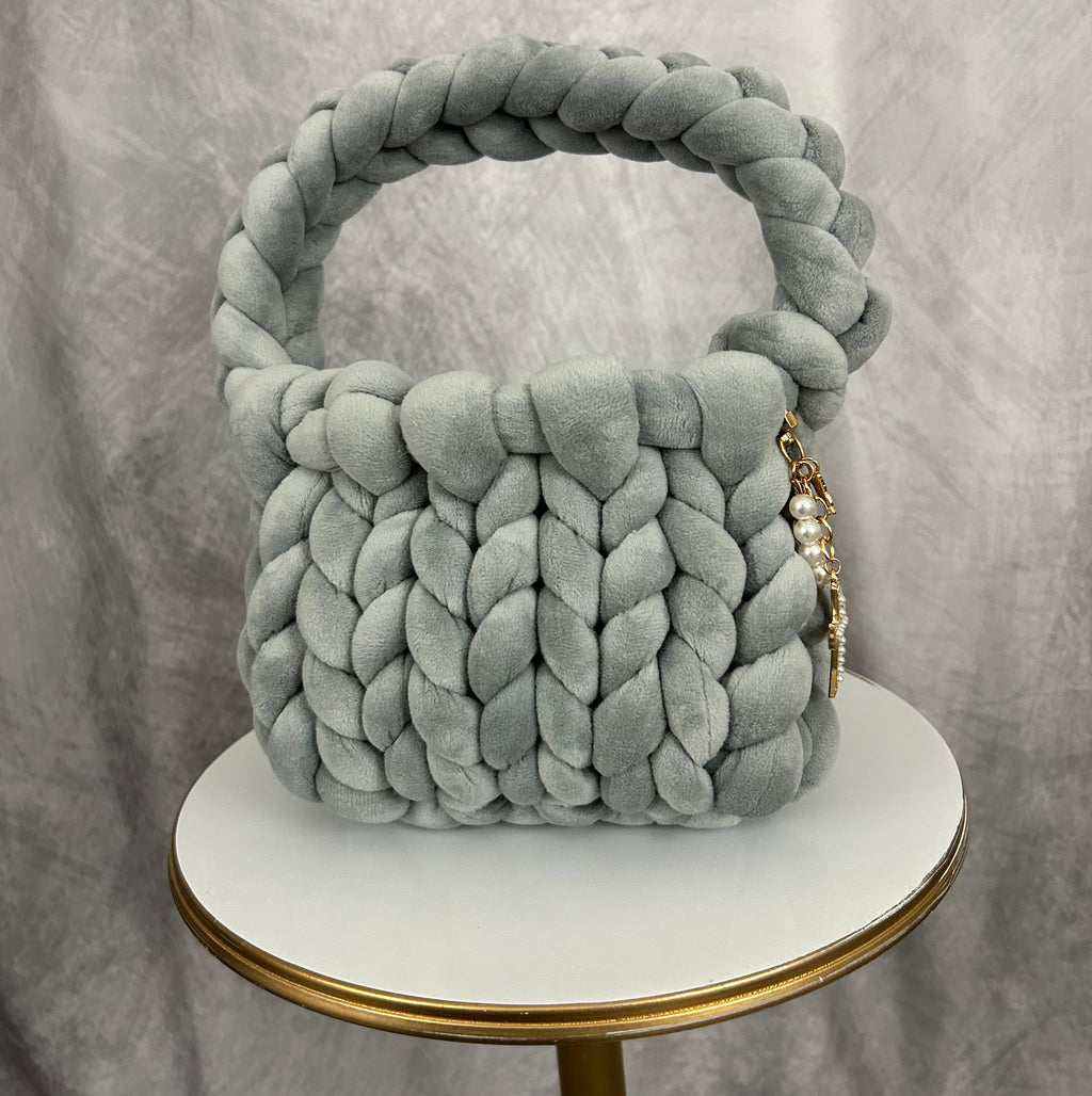 Velvet Sculpt Mini | Hand-knit velvet mini purse