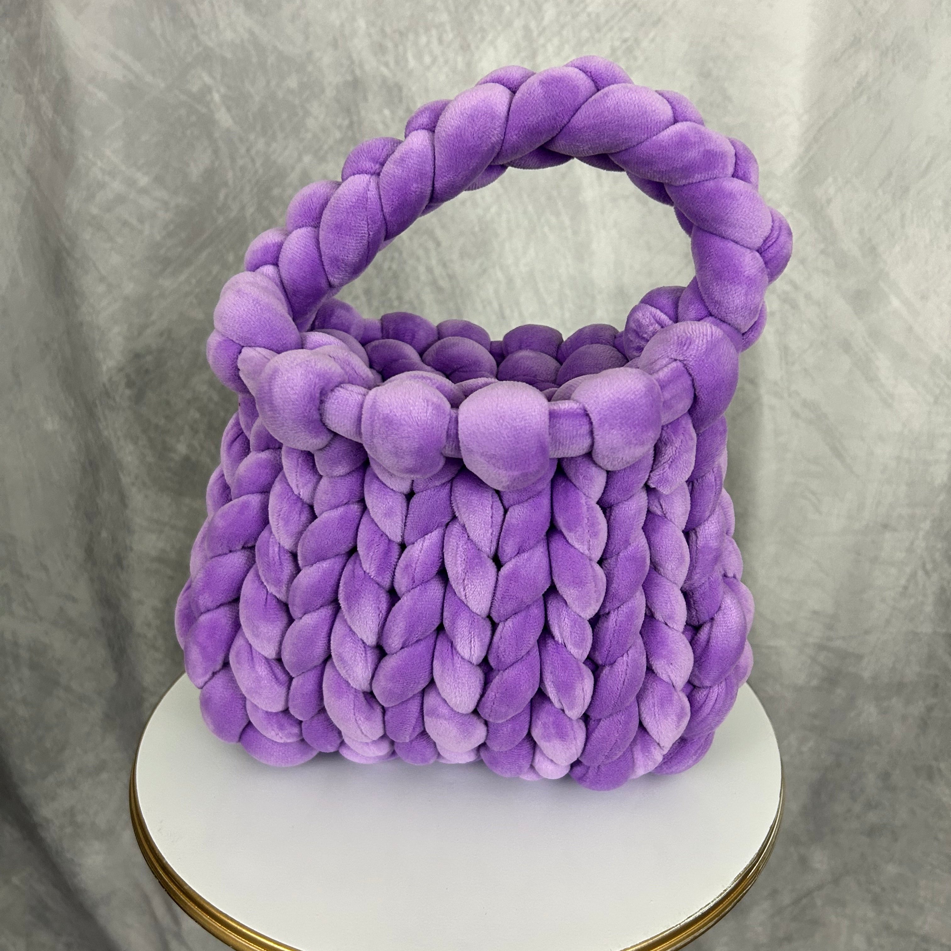 Velvet Sculpt Midi | Hand-Knit Velvet Small Purse
