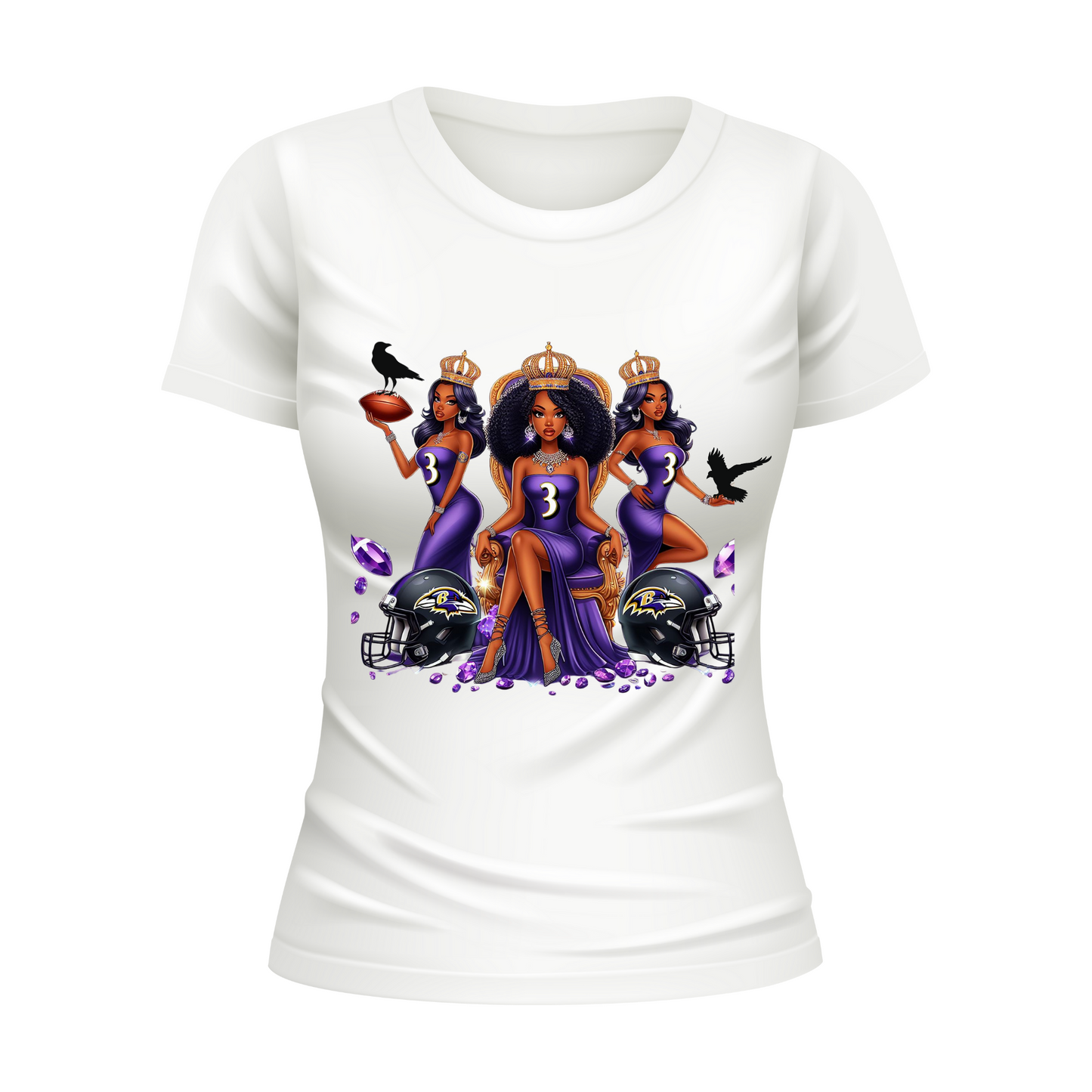 Purple Ladies Ravens Shirt