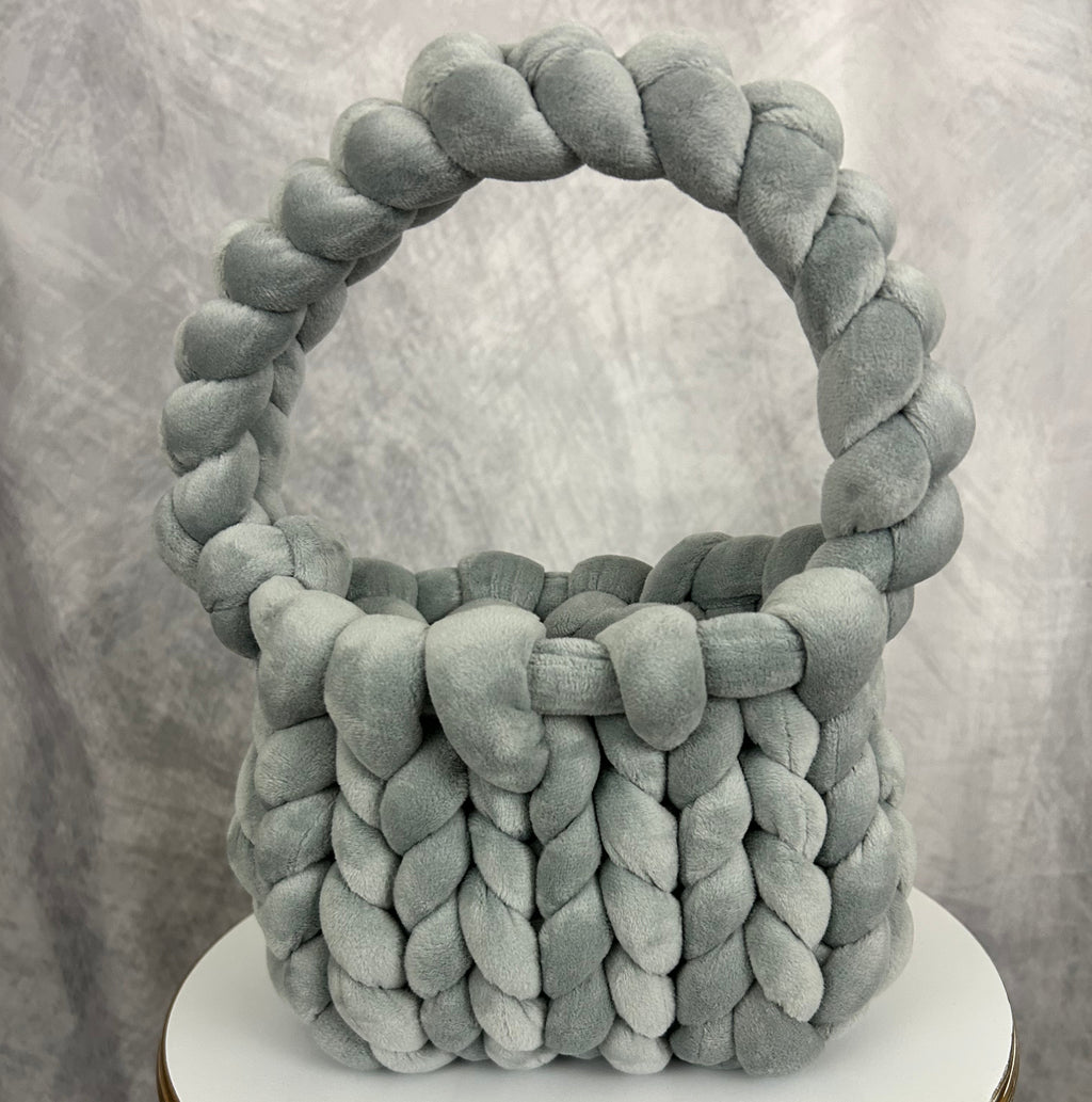 Velvet Sculpt Mini | Hand-knit velvet mini purse